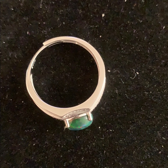 Ring Green Ethiopian Genuine Opal - Picture 4 of 5